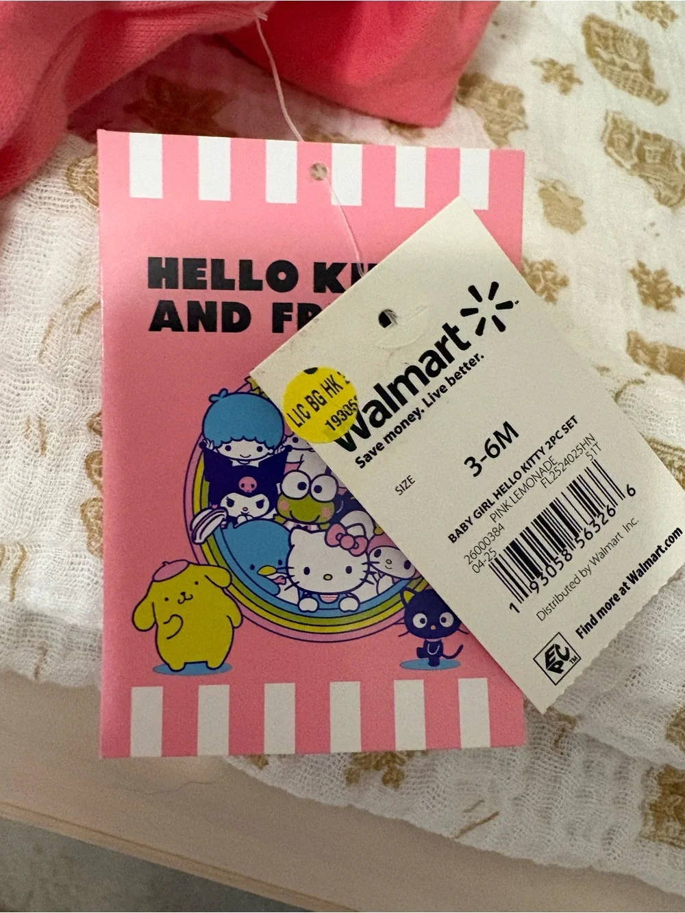 Sanrio Coral Pink Hello Kitty & Friends Kids Pajama Set